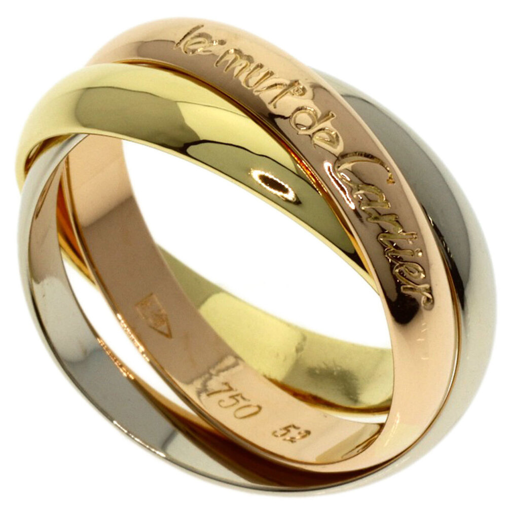 CARTIER Authentic 18k Gold Trinity Ring #52